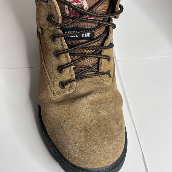 BRAHMA Men\'s Size 11 Tan Steel Toe Waterproof Work Boots - Used, Good Condition main image 8